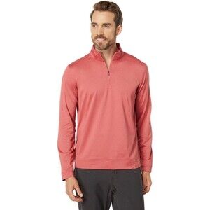Southern Tide Men 1/4 Zip Performance Pullover Size Sm Backbarrier Mineral Red